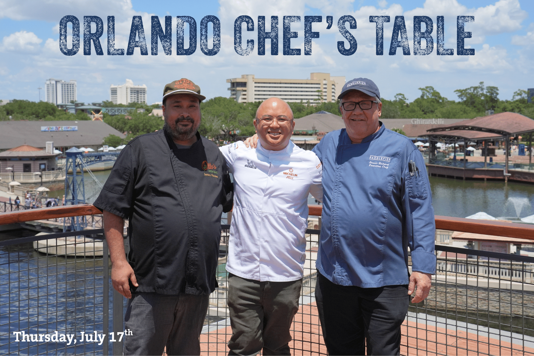 Three Chefs on the rooftop at Paddlefish - Orlando's Chiefs Table